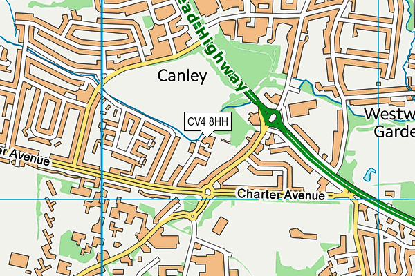 CV4 8HH map - OS VectorMap District (Ordnance Survey) CV4 8HH map - OS VectorMap District (Ordnance Survey)