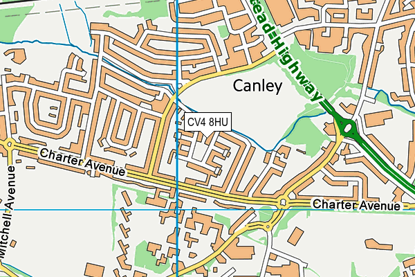 CV4 8HU map - OS VectorMap District (Ordnance Survey) CV4 8HU map - OS VectorMap District (Ordnance Survey)