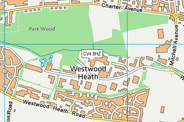 CV4 8HZ map - OS VectorMap District (Ordnance Survey) CV4 8HZ map - OS VectorMap District (Ordnance Survey)