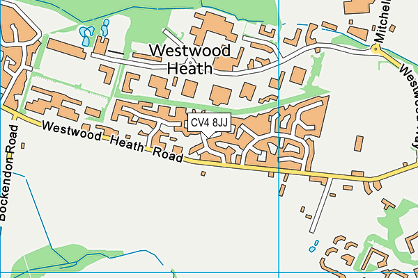 CV4 8JJ map - OS VectorMap District (Ordnance Survey) CV4 8JJ map - OS VectorMap District (Ordnance Survey)