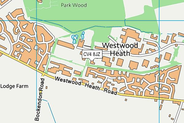 CV4 8JZ map - OS VectorMap District (Ordnance Survey) CV4 8JZ map - OS VectorMap District (Ordnance Survey)