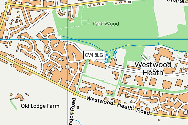 CV4 8LG map - OS VectorMap District (Ordnance Survey) CV4 8LG map - OS VectorMap District (Ordnance Survey)