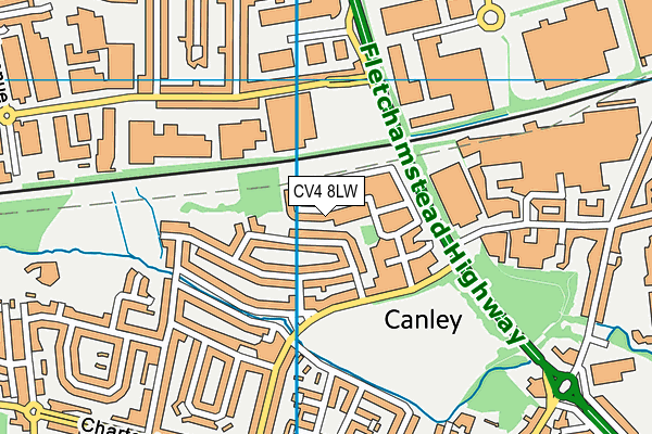 CV4 8LW map - OS VectorMap District (Ordnance Survey) CV4 8LW map - OS VectorMap District (Ordnance Survey)