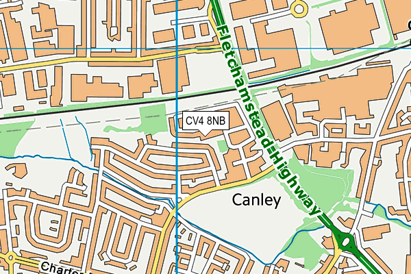 CV4 8NB map - OS VectorMap District (Ordnance Survey)