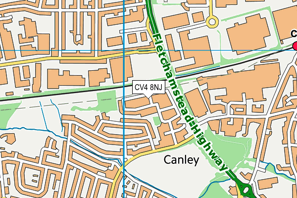 CV4 8NJ map - OS VectorMap District (Ordnance Survey) CV4 8NJ map - OS VectorMap District (Ordnance Survey)
