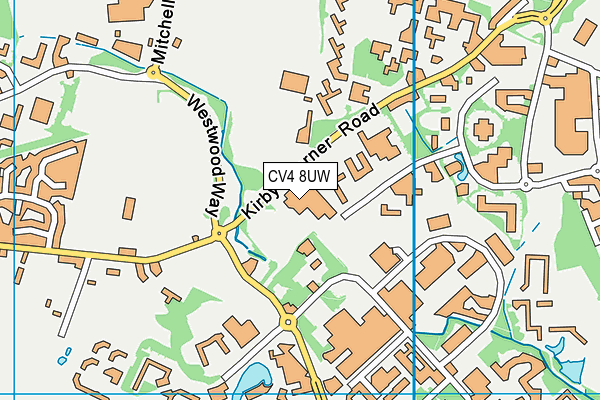 CV4 8UW map - OS VectorMap District (Ordnance Survey) CV4 8UW map - OS VectorMap District (Ordnance Survey)