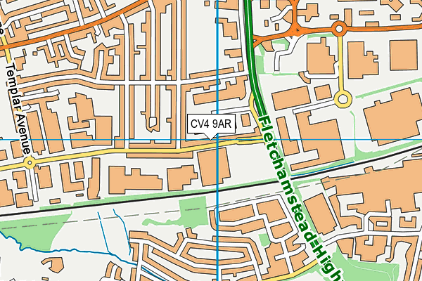 CV4 9AR map - OS VectorMap District (Ordnance Survey) CV4 9AR map - OS VectorMap District (Ordnance Survey)