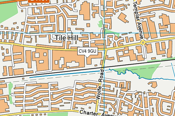CV4 9GU map - OS VectorMap District (Ordnance Survey) CV4 9GU map - OS VectorMap District (Ordnance Survey)