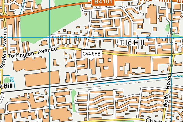 CV4 9HB map - OS VectorMap District (Ordnance Survey) CV4 9HB map - OS VectorMap District (Ordnance Survey)