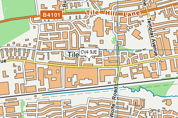 CV4 9JE map - OS VectorMap District (Ordnance Survey) CV4 9JE map - OS VectorMap District (Ordnance Survey)