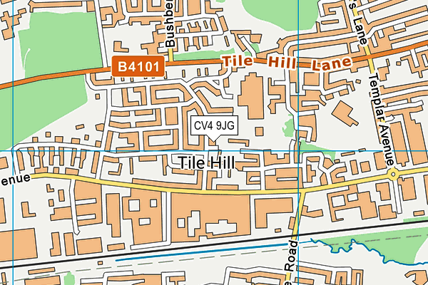 CV4 9JG map - OS VectorMap District (Ordnance Survey) CV4 9JG map - OS VectorMap District (Ordnance Survey)