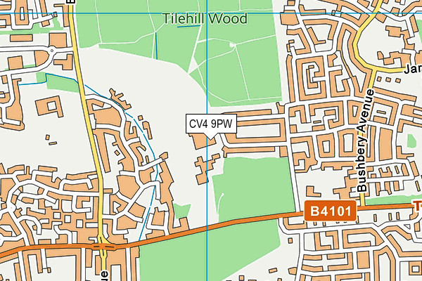 CV4 9PW map - OS VectorMap District (Ordnance Survey) CV4 9PW map - OS VectorMap District (Ordnance Survey)