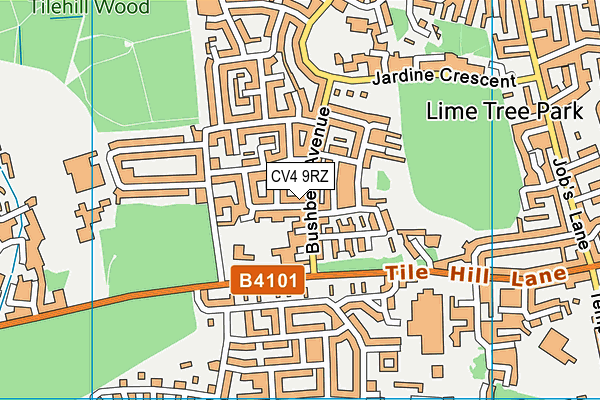 CV4 9RZ map - OS VectorMap District (Ordnance Survey) CV4 9RZ map - OS VectorMap District (Ordnance Survey)