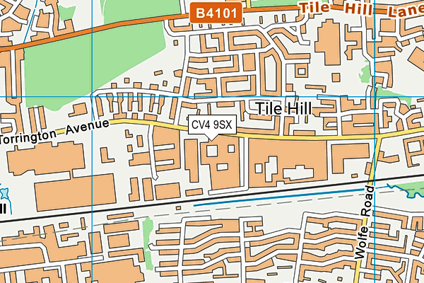 CV4 9SX map - OS VectorMap District (Ordnance Survey) CV4 9SX map - OS VectorMap District (Ordnance Survey)