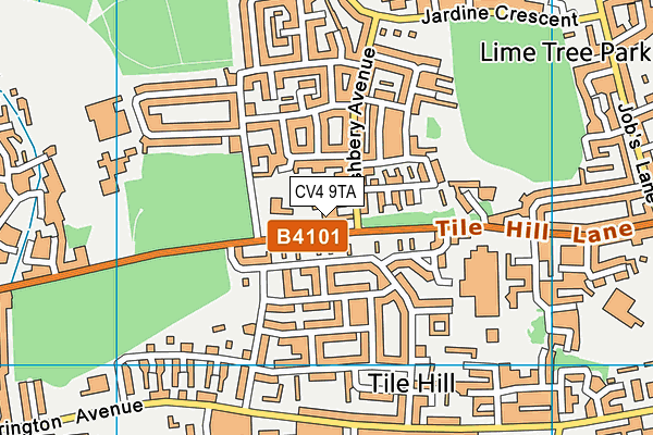 CV4 9TA map - OS VectorMap District (Ordnance Survey) CV4 9TA map - OS VectorMap District (Ordnance Survey)