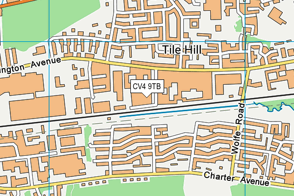 CV4 9TB map - OS VectorMap District (Ordnance Survey) CV4 9TB map - OS VectorMap District (Ordnance Survey)