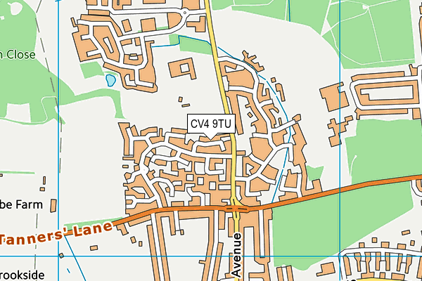 CV4 9TU map - OS VectorMap District (Ordnance Survey) CV4 9TU map - OS VectorMap District (Ordnance Survey)