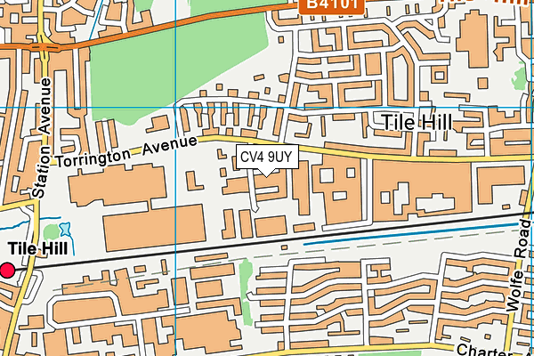 CV4 9UY map - OS VectorMap District (Ordnance Survey) CV4 9UY map - OS VectorMap District (Ordnance Survey)