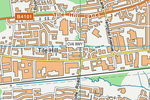 CV4 9WY map - OS VectorMap District (Ordnance Survey)