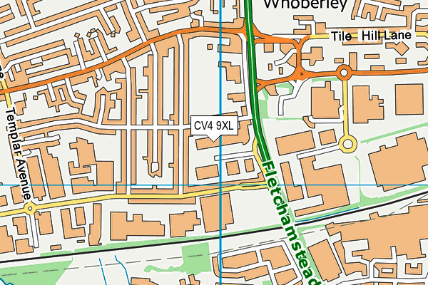 CV4 9XL map - OS VectorMap District (Ordnance Survey) CV4 9XL map - OS VectorMap District (Ordnance Survey)