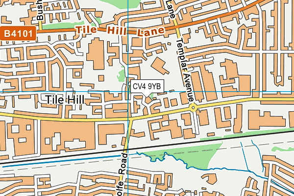 CV4 9YB map - OS VectorMap District (Ordnance Survey) CV4 9YB map - OS VectorMap District (Ordnance Survey)