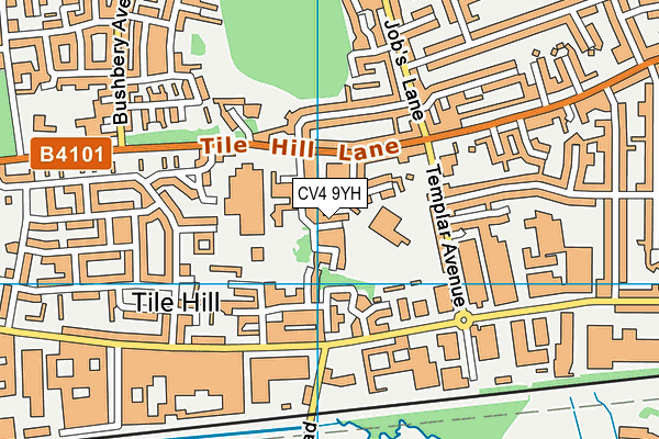 CV4 9YH map - OS VectorMap District (Ordnance Survey) CV4 9YH map - OS VectorMap District (Ordnance Survey)