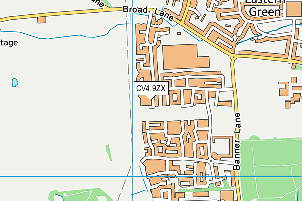 CV4 9ZX map - OS VectorMap District (Ordnance Survey) CV4 9ZX map - OS VectorMap District (Ordnance Survey)