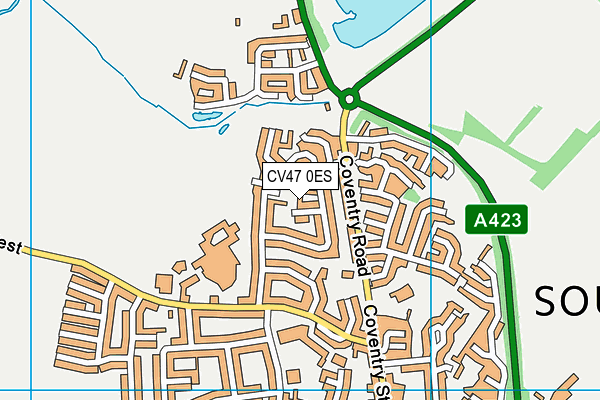CV47 0ES map - OS VectorMap District (Ordnance Survey)