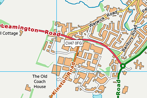 CV47 0FG map - OS VectorMap District (Ordnance Survey)
