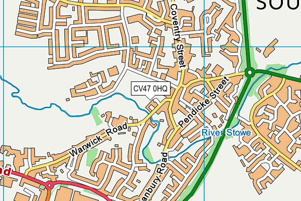 CV47 0HQ map - OS VectorMap District (Ordnance Survey)