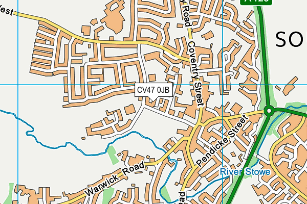 CV47 0JB map - OS VectorMap District (Ordnance Survey) CV47 0JB map - OS VectorMap District (Ordnance Survey)