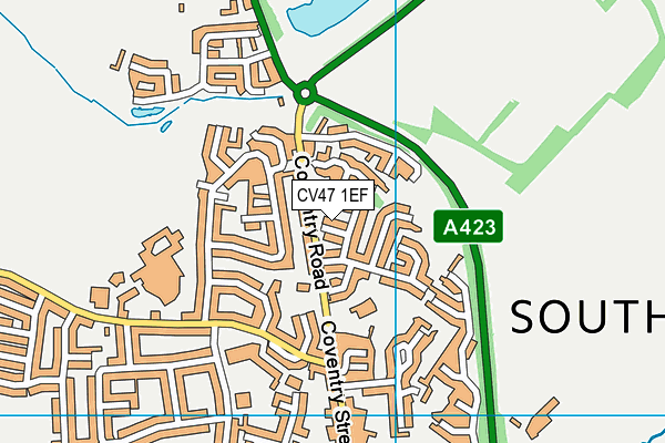 CV47 1EF map - OS VectorMap District (Ordnance Survey)