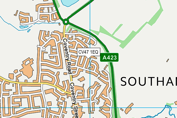 CV47 1EQ map - OS VectorMap District (Ordnance Survey)