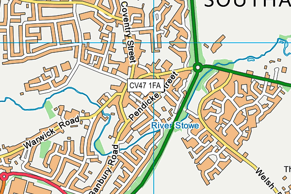CV47 1FA map - OS VectorMap District (Ordnance Survey) CV47 1FA map - OS VectorMap District (Ordnance Survey)
