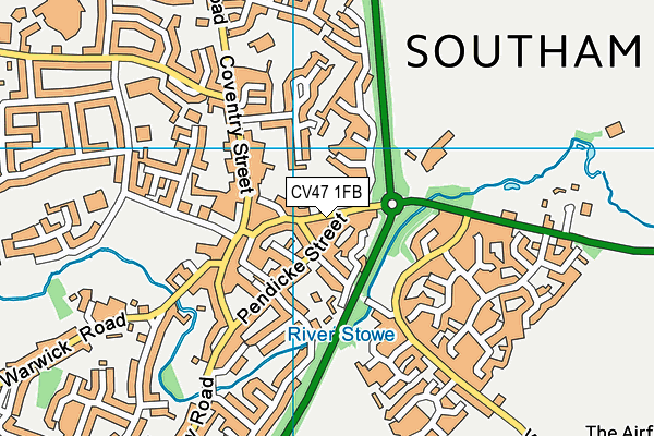 CV47 1FB map - OS VectorMap District (Ordnance Survey)