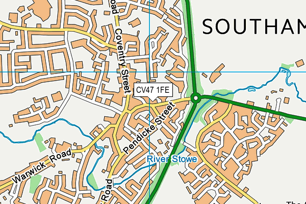 CV47 1FE map - OS VectorMap District (Ordnance Survey)