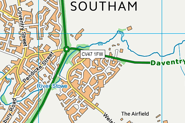 CV47 1FW map - OS VectorMap District (Ordnance Survey)