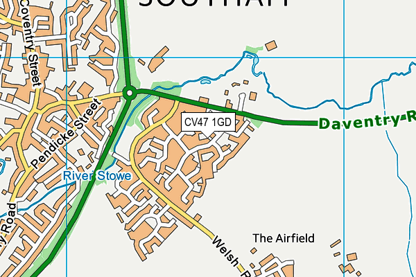 CV47 1GD map - OS VectorMap District (Ordnance Survey)