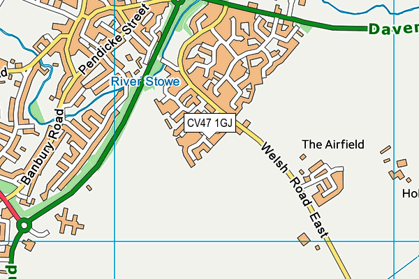 CV47 1GJ map - OS VectorMap District (Ordnance Survey)