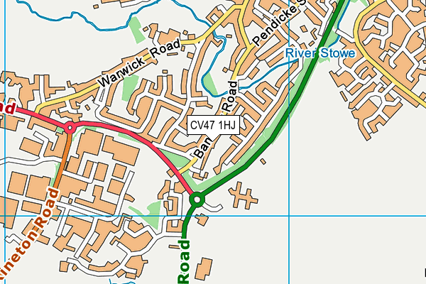 CV47 1HJ map - OS VectorMap District (Ordnance Survey) CV47 1HJ map - OS VectorMap District (Ordnance Survey)