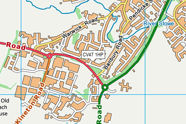 CV47 1HP map - OS VectorMap District (Ordnance Survey)