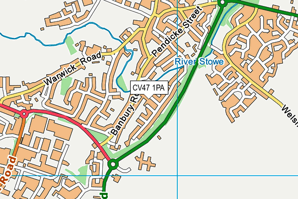CV47 1PA map - OS VectorMap District (Ordnance Survey) CV47 1PA map - OS VectorMap District (Ordnance Survey)