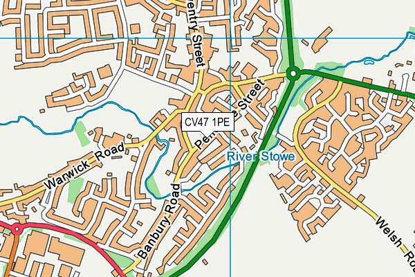 CV47 1PE map - OS VectorMap District (Ordnance Survey) CV47 1PE map - OS VectorMap District (Ordnance Survey)