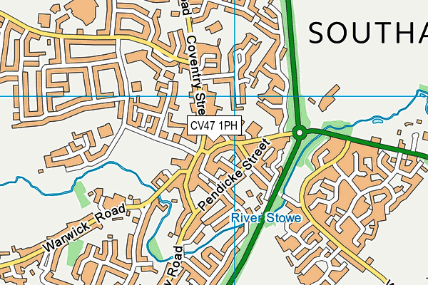 CV47 1PH map - OS VectorMap District (Ordnance Survey)