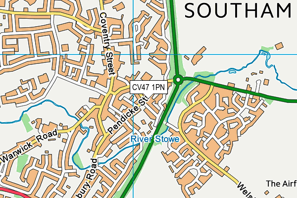 CV47 1PN map - OS VectorMap District (Ordnance Survey)