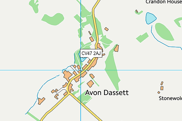 CV47 2AJ map - OS VectorMap District (Ordnance Survey) CV47 2AJ map - OS VectorMap District (Ordnance Survey)