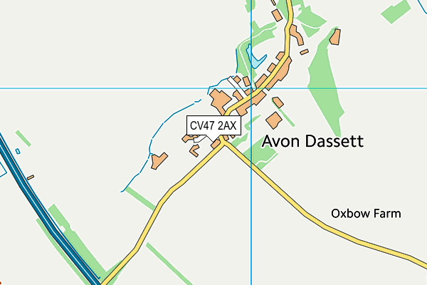CV47 2AX map - OS VectorMap District (Ordnance Survey)