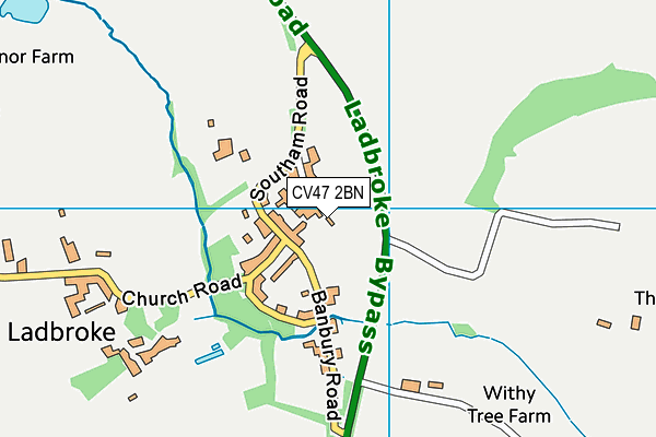 CV47 2BN map - OS VectorMap District (Ordnance Survey)