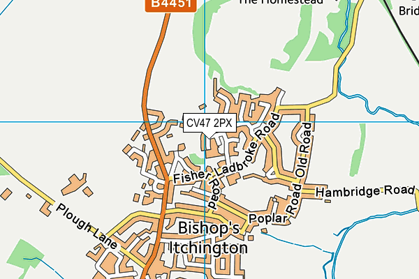 CV47 2PX map - OS VectorMap District (Ordnance Survey) CV47 2PX map - OS VectorMap District (Ordnance Survey)