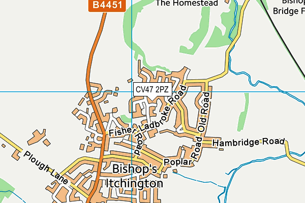 CV47 2PZ map - OS VectorMap District (Ordnance Survey) CV47 2PZ map - OS VectorMap District (Ordnance Survey)